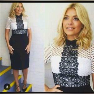 Zara tube dress with lace/crochet top